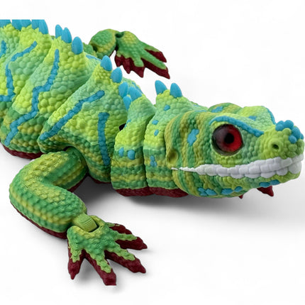 3D Printed Green Sailfin Lizard – Available in Two Sizes