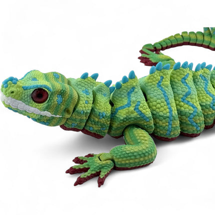 3D Printed Green Sailfin Lizard – Available in Two Sizes