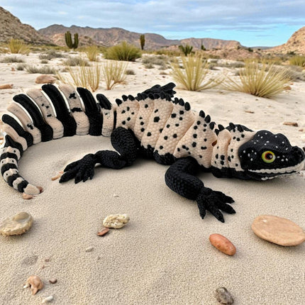 3D Printed Beige Sailfin Lizard – Available in Two Sizes