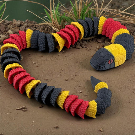 3D Printed Coral Snake with Tree stand