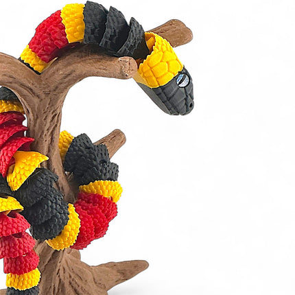 3D Printed Coral Snake with Tree stand