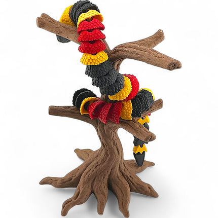 3D Printed Coral Snake with Tree stand