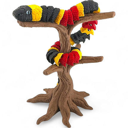 3D Printed Coral Snake with Tree stand