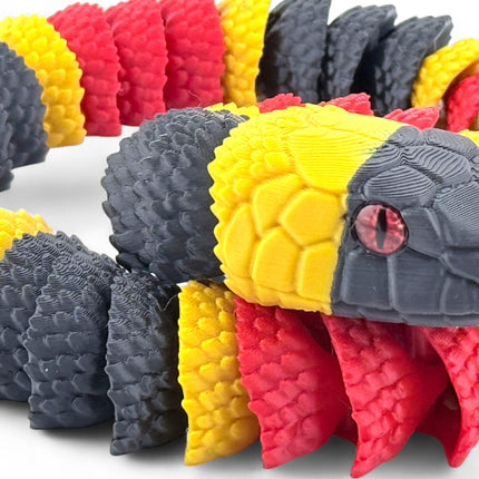 3D Printed Coral Snake with Tree stand