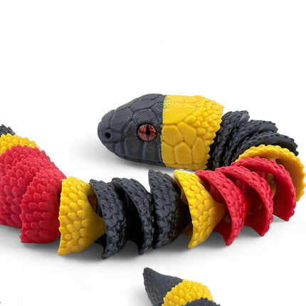 3D Printed Coral Snake with Tree stand