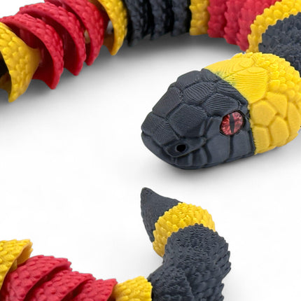 3D Printed Coral Snake with Tree stand