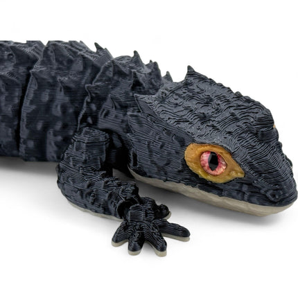 Red-Eyed Crocodile Skink Replica | Articulated Lizard Model for Collectors & Display | 3D Printed Flexy