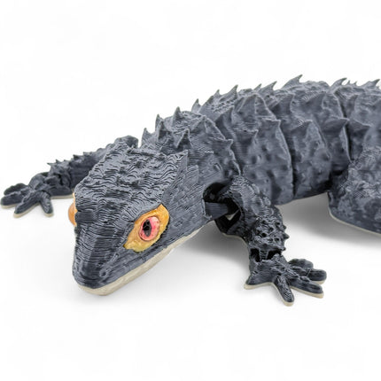 Red-Eyed Crocodile Skink Replica | Articulated Lizard Model for Collectors & Display | 3D Printed Flexy