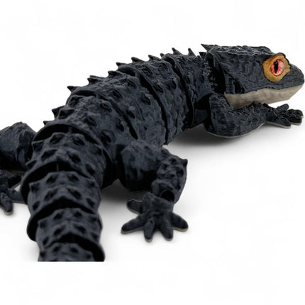 Red-Eyed Crocodile Skink Replica | Articulated Lizard Model for Collectors & Display | 3D Printed Flexy