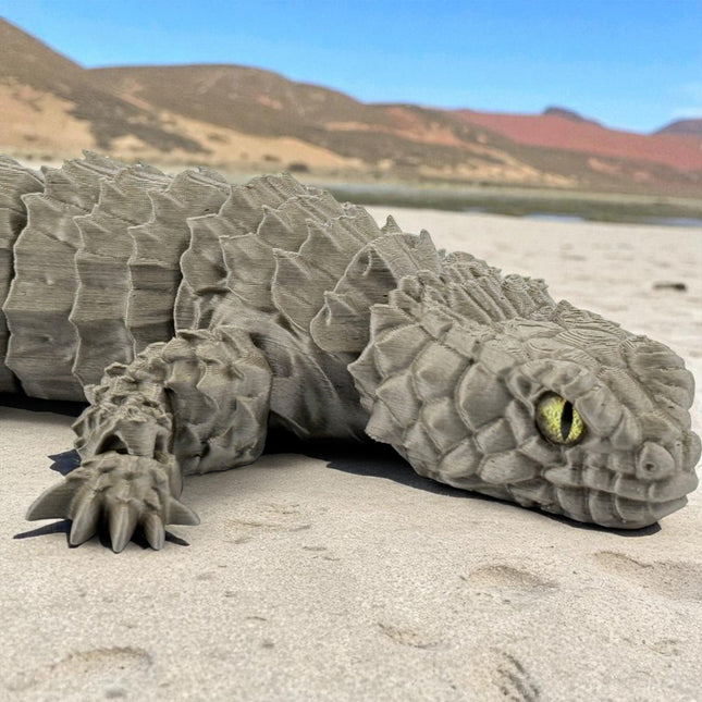 Armadillo Girdled Lizard, Articulated Display Figurine, Realistic Spiny Reptile Model