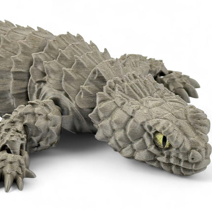 Armadillo Girdled Lizard, Articulated Display Figurine, Realistic Spiny Reptile Model