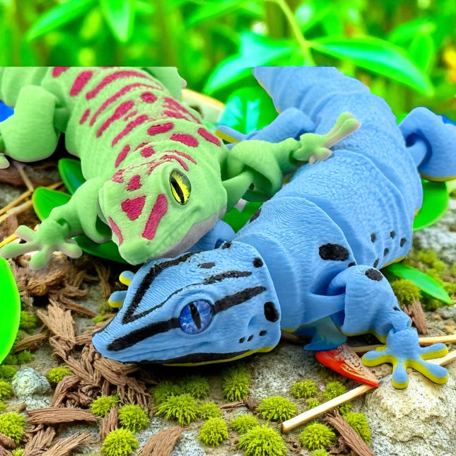 3D Printed Flexy Giant Day Geckos with Realistic Glass Eyes