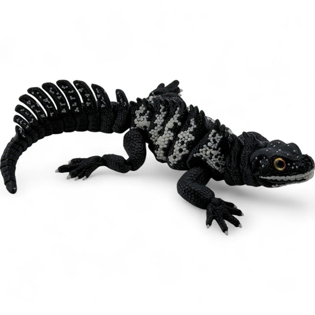 3D Printed Black Sailfin Lizard – Available in Two Sizes