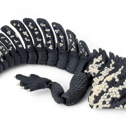 3D Printed Black Sailfin Lizard – Available in Two Sizes