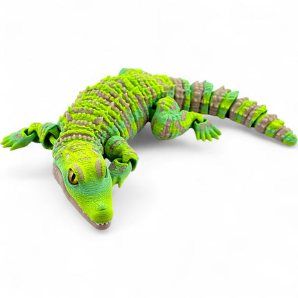 3D Printed Baby Alligator with Realistic Glass Eyes