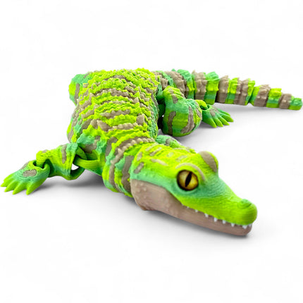 3D Printed Baby Alligator with Realistic Glass Eyes