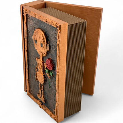 Steampunk Book Box: 3D Printed Robot Decor with Magnetic Closure