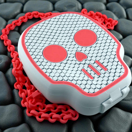 Skull Mesh 3D Printed Purse, Spooky Cool Skull-Shape Bag, Unique Gothic Fashion Accessory, Playful Charm for Halloween or Everyday Use