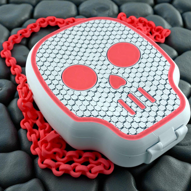 Skull Mesh 3D Printed Purse, Spooky Cool Skull-Shape Bag, Unique Gothic Fashion Accessory, Playful Charm for Halloween or Everyday Use