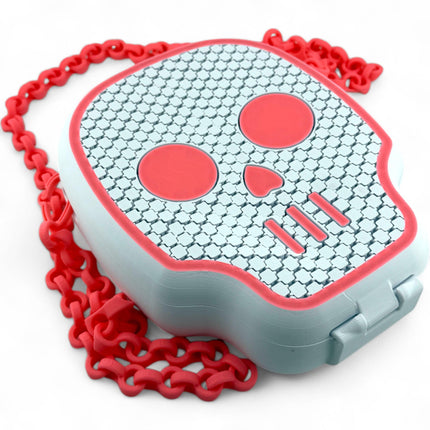 Skull Mesh 3D Printed Purse, Spooky Cool Skull-Shape Bag, Unique Gothic Fashion Accessory, Playful Charm for Halloween or Everyday Use