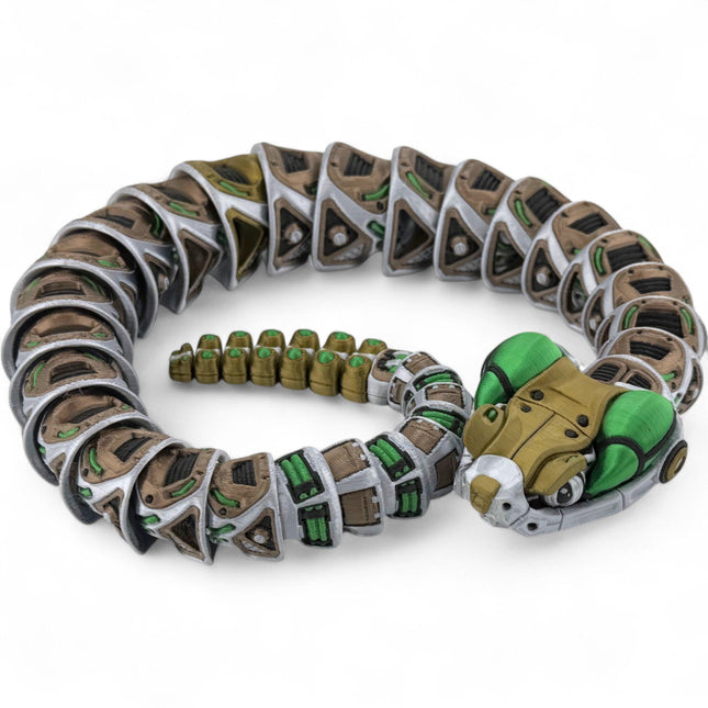 3D Printed Rattlesnake RoboRattler | Mechanical Snake Model for Collection, Display, or Conversation Piece