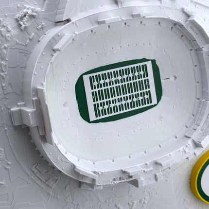 Green Bay Packers Topographic Map Art - Lambeau Field Wall Decor
