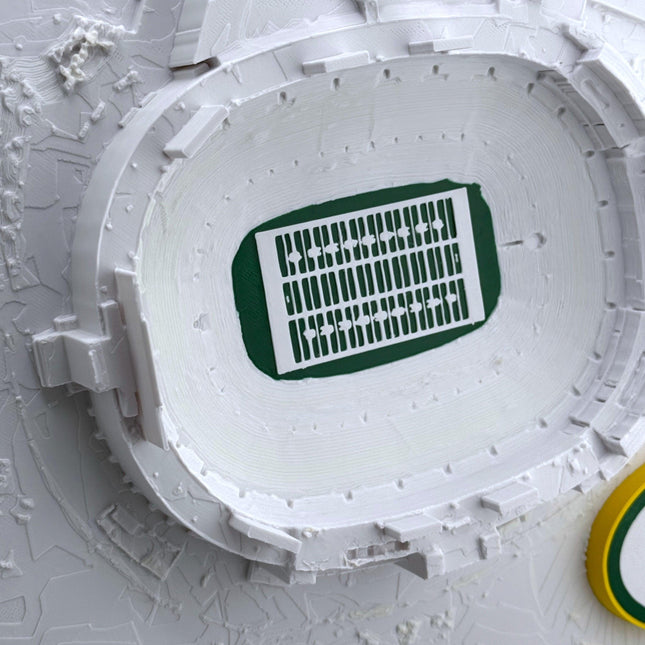 Green Bay Packers Topographic Map Art - Lambeau Field Wall Decor