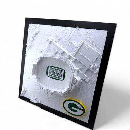 Green Bay Packers Topographic Map Art - Lambeau Field Wall Decor