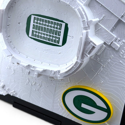Green Bay Packers Topographic Map Art - Lambeau Field Wall Decor