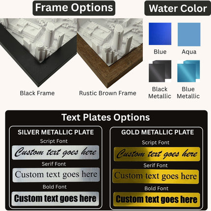 Tampa Bay Lightning Benchmark International Arena Topographical Map Art Framed Wall Decor with Logo