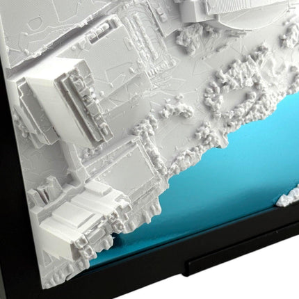 Tampa Bay Lightning Benchmark International Arena Topographical Map Art Framed Wall Decor with Logo