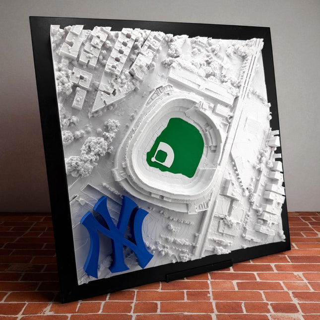 New York Yankees Yankee Stadium Topographical Map Wall Art