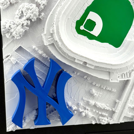 New York Yankees Yankee Stadium Topographical Map Wall Art