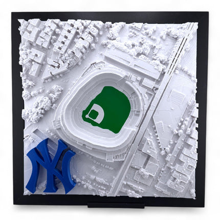 New York Yankees Yankee Stadium Topographical Map Wall Art