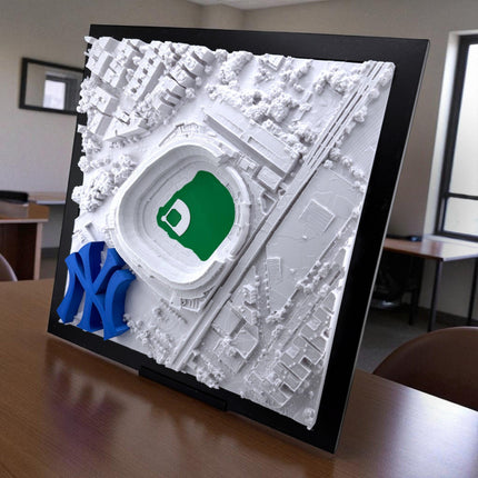 New York Yankees Yankee Stadium Topographical Map Wall Art