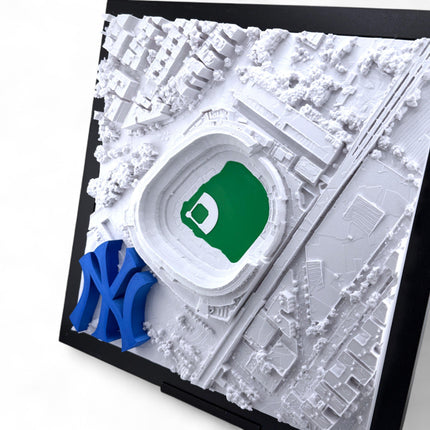 New York Yankees Yankee Stadium Topographical Map Wall Art