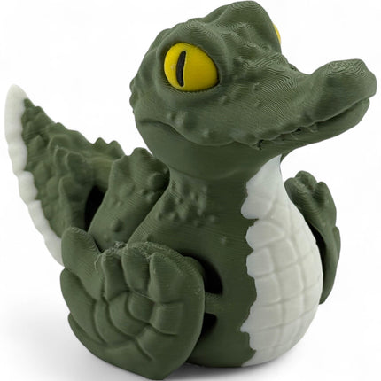 3D Printed Quackadile Figurine: Quirky Crocodile Duck Desk Decor