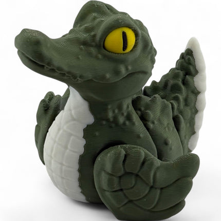 3D Printed Quackadile Figurine: Quirky Crocodile Duck Desk Decor