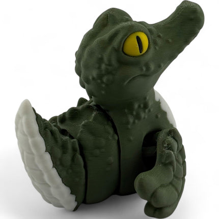 3D Printed Quackadile Figurine: Quirky Crocodile Duck Desk Decor