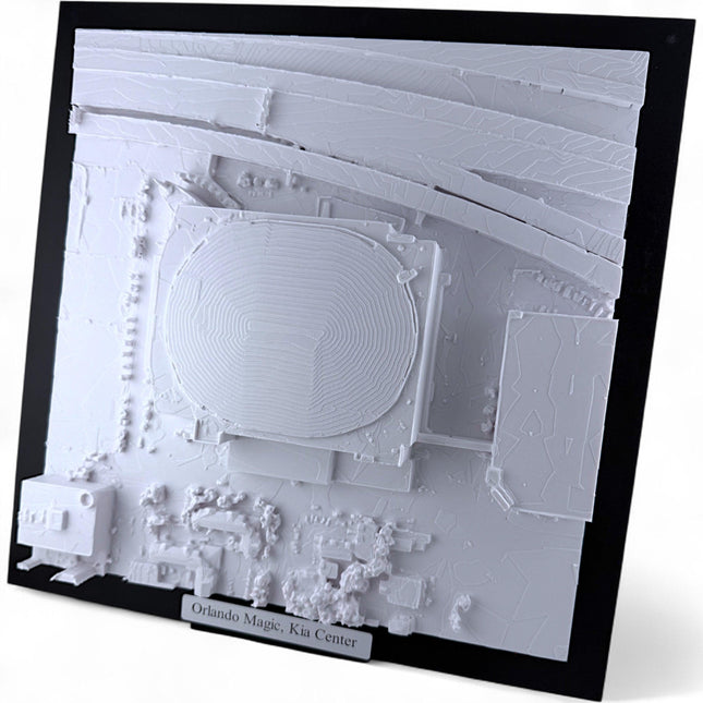 Orlando Magic, Kia Center Map Art NBA Framed Wall Decor Topographical Map topographical map wall art