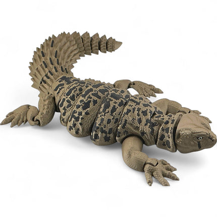 3D Printed Uromastyx Lizard Model: Articulated Reptile Figurine