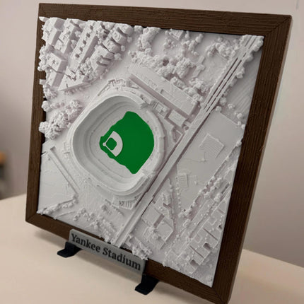 Yankees Wall Decor Stadium Topographical Map Art - Framed New York Yankees Wall Decor, MLB Fan Gift, Sports Stadium Map Print