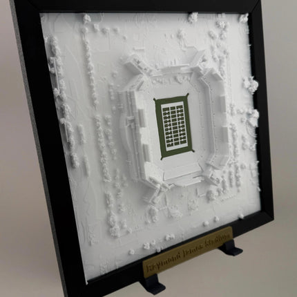 Raymond James Stadium Topographical Map Art - Tampa Bay Buccaneers Framed Wall Decor, Football Stadium Gift, Sports Fan Room Decoration