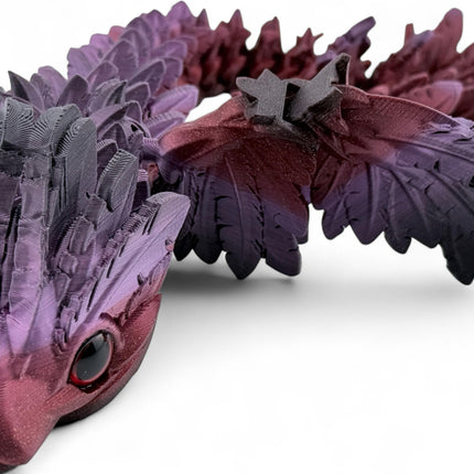 3D Printed Baby Flying Serpent – Fully Customizable Fantasy Model with Realistic Glass Eyes