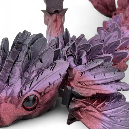 3D Printed Baby Flying Serpent – Fully Customizable Fantasy Model with Realistic Glass Eyes
