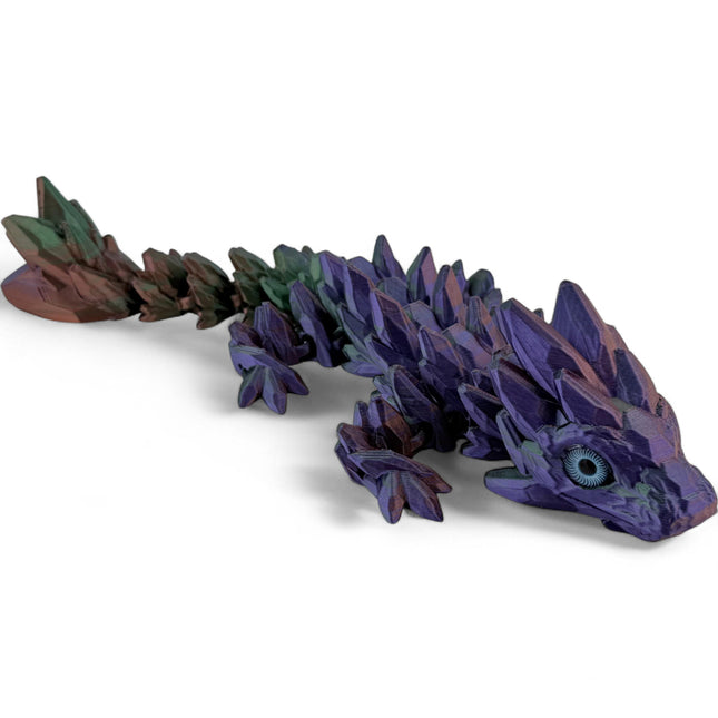 3D Printed Baby Gemstone Dragon – Fully Customizable Fantasy Model with Realistic Glass Eyes