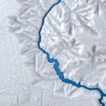 Grand Canyon Map Art Framed Wall Decor Topographical Map