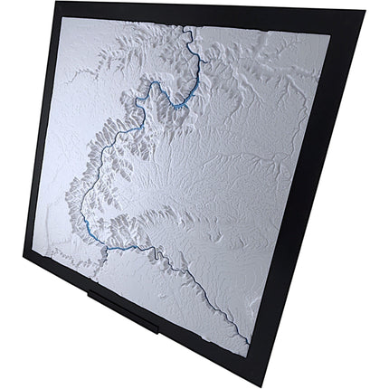 Grand Canyon Map Art Framed Wall Decor Topographical Map