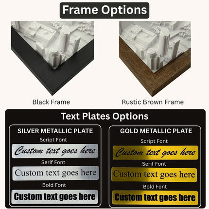 Grand Canyon Map Art Framed Wall Decor Topographical Map