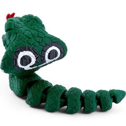 3D Printed Small Chibi Cobra with Realistic Glass Eyes